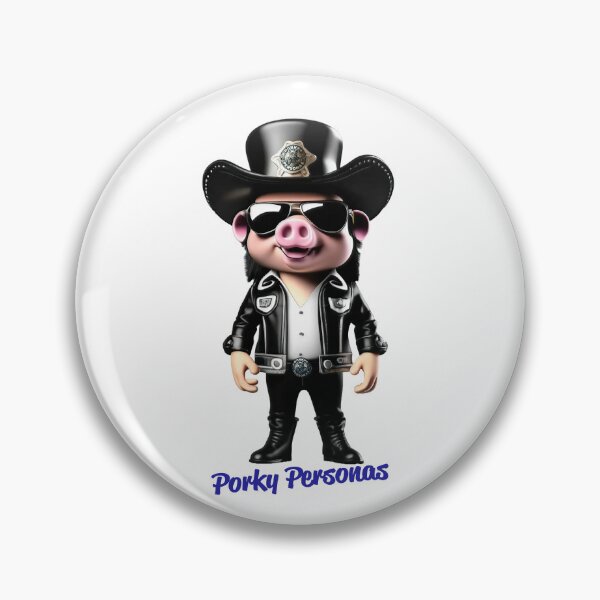 Item preview, Porky Personas Funny Pig Characters Lemmy designed and sold by Drone-tees.