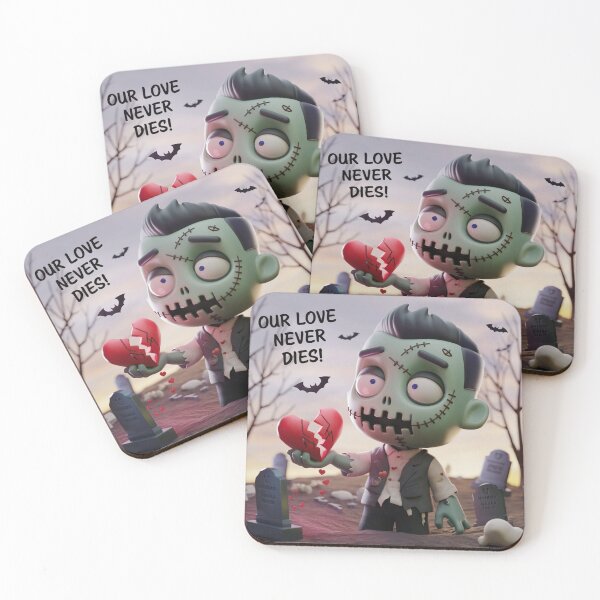 Item preview, Our Love Never Dies – Cute 3D Zombie Valentine designed and sold by UA-t-shirts.
