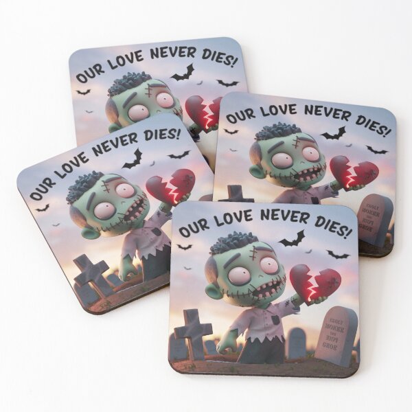 Item preview, Our Love Never Dies – Cute 3D Zombie Valentine designed and sold by UA-t-shirts.