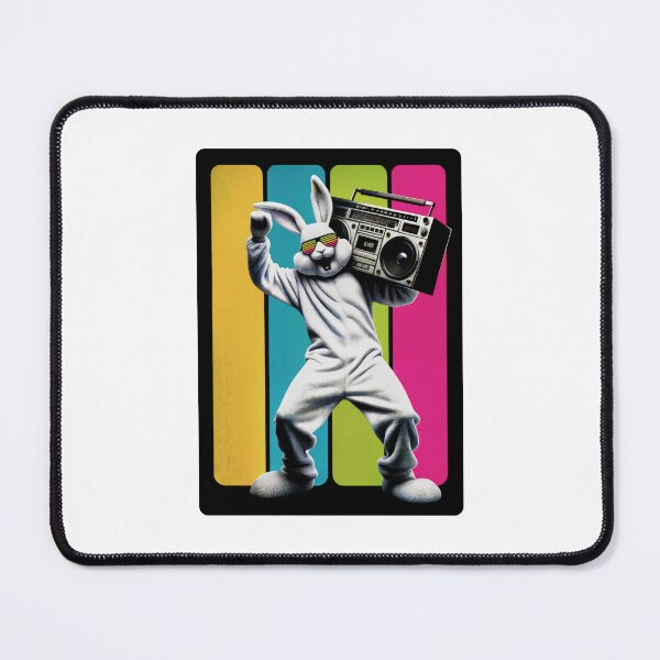 Item preview, Happy Easter - Groovy Bunny With Boombox - Retro Easter designed and sold by Urban-Alien.