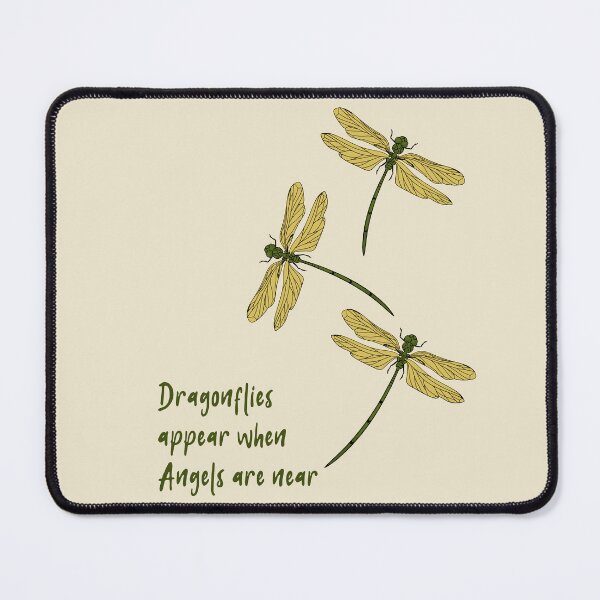Item preview, Dragonflies appear when angles are near | Slogan | Funny | Quote | Inspirational | Aesthetic | Trendy | Sassy Quote | Humor | Meme | Quote designed and sold by RSDigitalPrintDesign.
