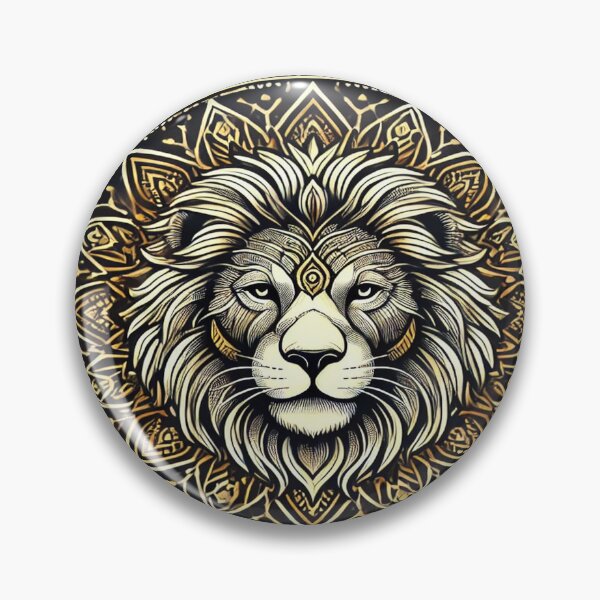 Aperçu de l'œuvre « Mandala Lion – Art géométrique complexe avec un symbolisme puissant » créée et vendue par DripVada.