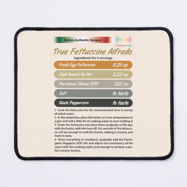 Item preview, Authentic Recipes - True Fettuccine Alfredo - Food Loving designed and sold by chromavibes-art.