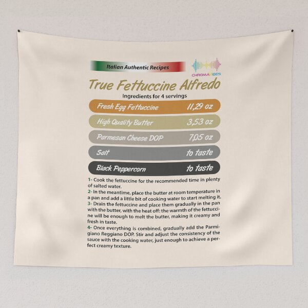 Item preview, Authentic Recipes - True Fettuccine Alfredo - Food Loving designed and sold by chromavibes-art.