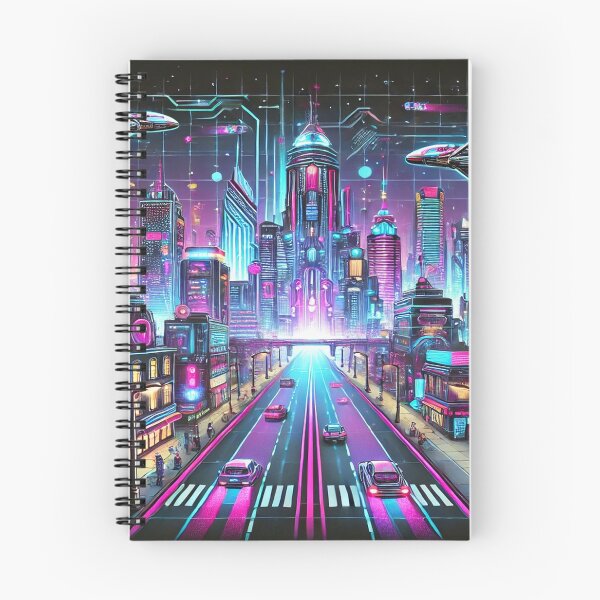 Item preview, "Cyberpunk Neon Cityscape – Futuristic Sci-Fi Synthwave Artwork" designed and sold by DripVada.
