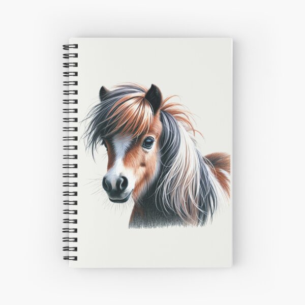 Aperçu de l'œuvre Portrait de poney Shetland au crayon de couleur créée et vendue par MaedK.