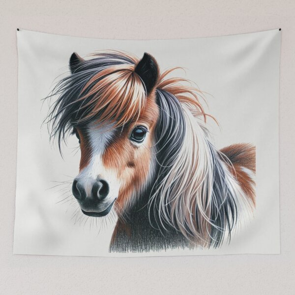 Item preview, Shetland Pony Colored Pencil Sketch Portrait designed and sold by MaedK.