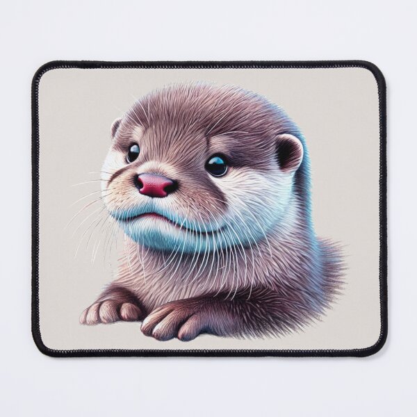 Item preview, Cute Baby Otter Colored Pencil Sketch Portrait designed and sold by MaedK.