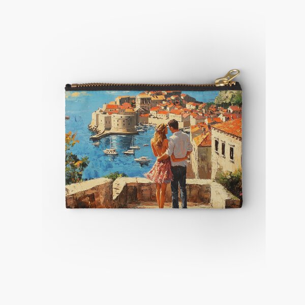 Item preview, Romantic Escape: A Couple in Dubrovnik’s Timeless Beauty designed and sold by ArtVibeCo.