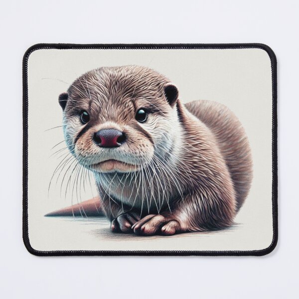 Item preview, Otter Colored Pencil Sketch Portrait designed and sold by MaedK.