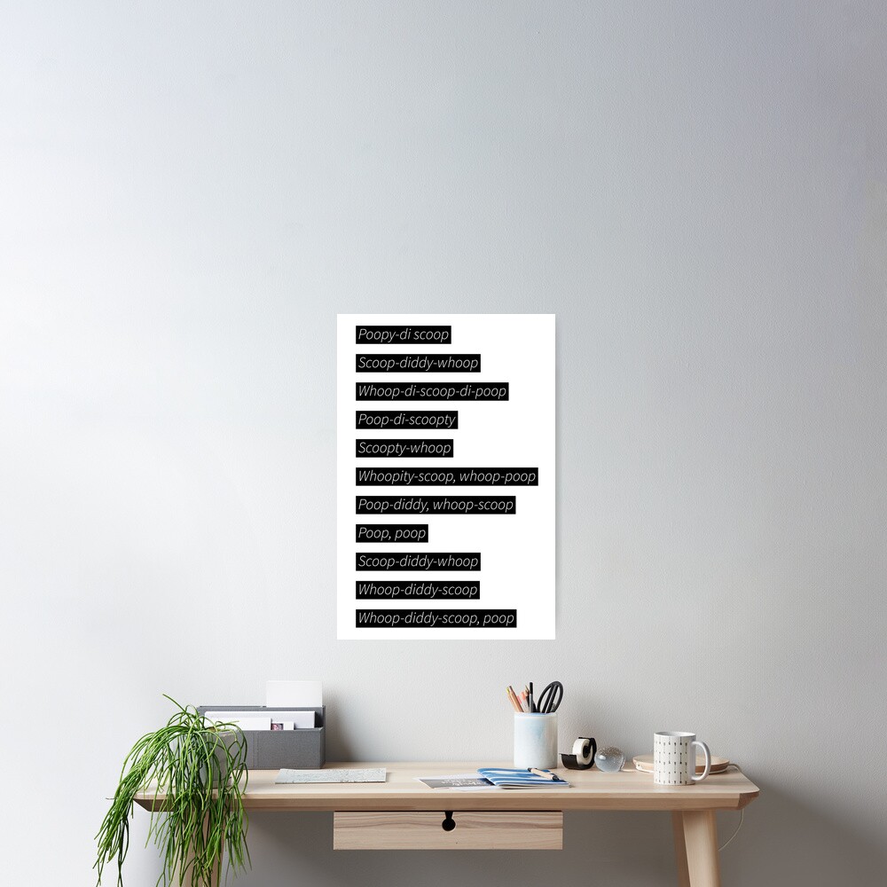 "Kanye, Poopdi Scoop" Poster for Sale by eiatopia Redbubble