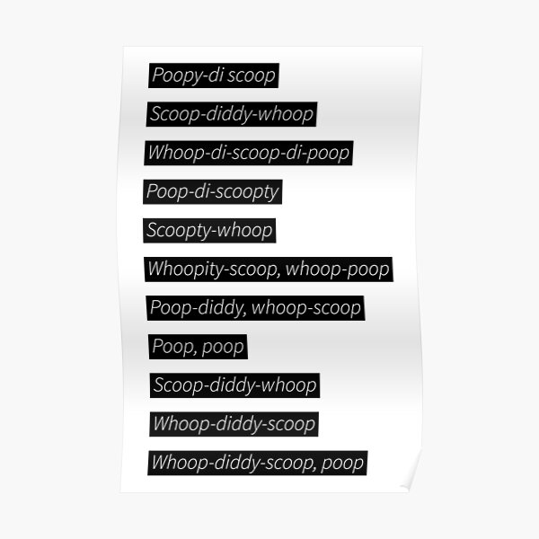 "Kanye, Poopdi Scoop" Poster for Sale by eiatopia Redbubble