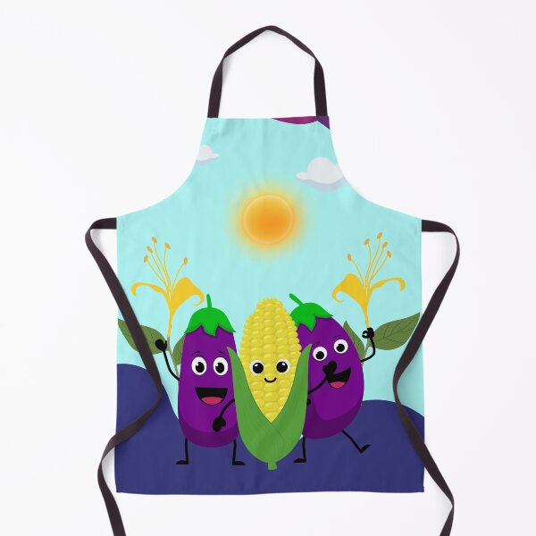 Item preview, The Greeting of the Eggplants and Corn on a Sunny Day designed and sold by Ciervo Primavera.