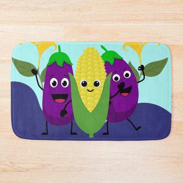 Item preview, The Greeting of the Eggplants and Corn on a Sunny Day designed and sold by Ciervo Primavera.
