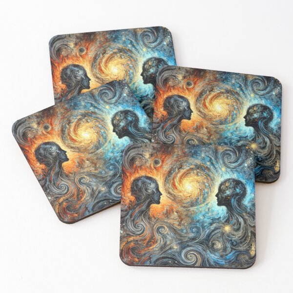 Item preview, Cosmic Duality Fire and Ice Abstract Art Design designed and sold by PawtopiaDesigns.