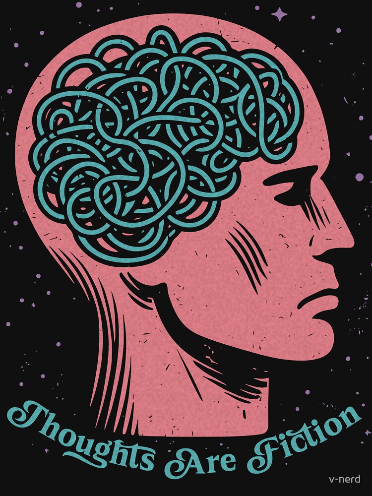 Thumbnail 7 of 7, Essential T-Shirt, Thoughts are fiction designed and sold by v-nerd.
