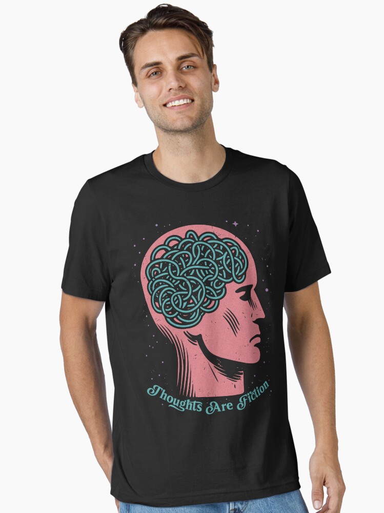 Thumbnail 1 of 7, Essential T-Shirt, Thoughts are fiction designed and sold by v-nerd.