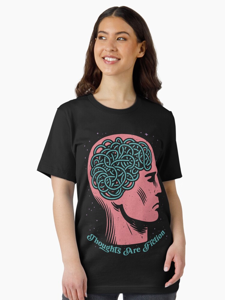 Thumbnail 2 of 7, Essential T-Shirt, Thoughts are fiction designed and sold by v-nerd.
