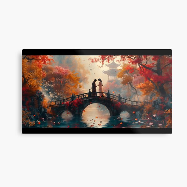 Item preview, Valentine’s Day Romance on the Enchanted Bridge designed and sold by ArtVibeCo.