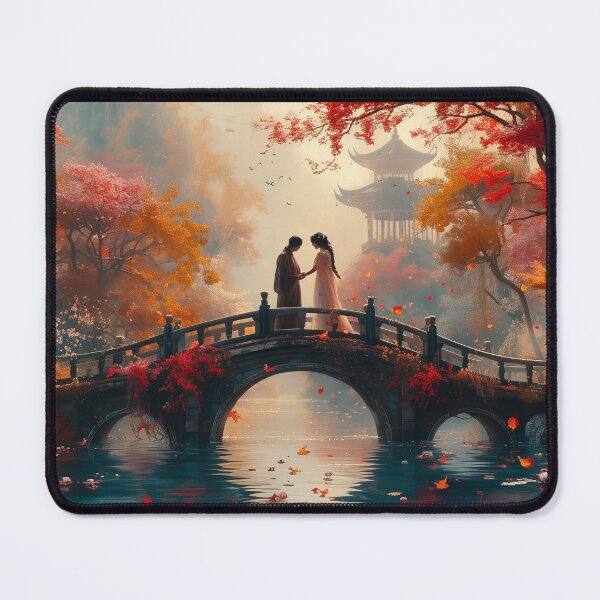 Item preview, Valentine’s Day Romance on the Enchanted Bridge designed and sold by ArtVibeCo.