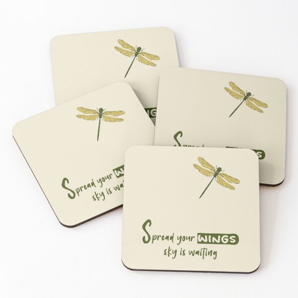 Item preview, Dragonfly - Spread your wings sky is waiting | Slogan |  Funny | Quote | Inspirational | Aesthetic | Trendy | Sassy Quote |  Humor | Meme | Quote designed and sold by RSDigitalPrintDesign.