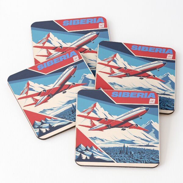 Item preview, USSR-Style Aviation Poster - Explore Siberia designed and sold by EMairplanes.