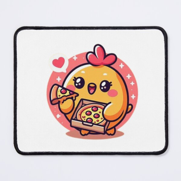 Item preview, chicken eating pizza designed and sold by Eternalski.