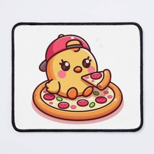 Item preview, chicken eating pizza designed and sold by Eternalski.