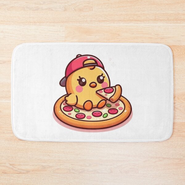 Item preview, chicken eating pizza designed and sold by Eternalski.