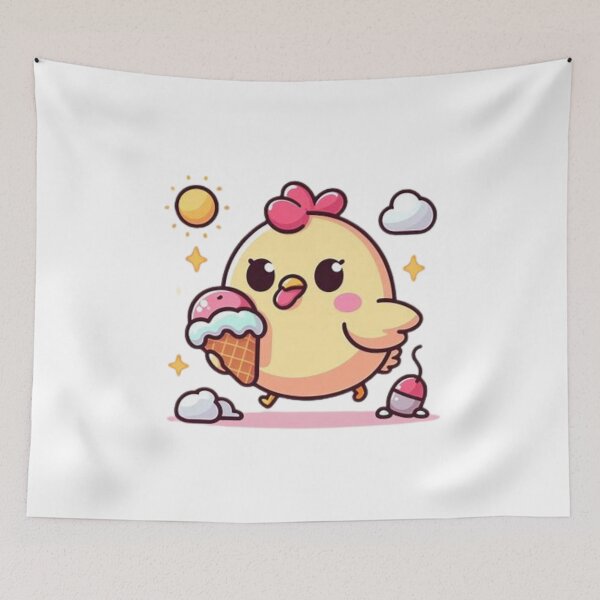 Item preview, Pollo comiendo helado designed and sold by Eternalski.