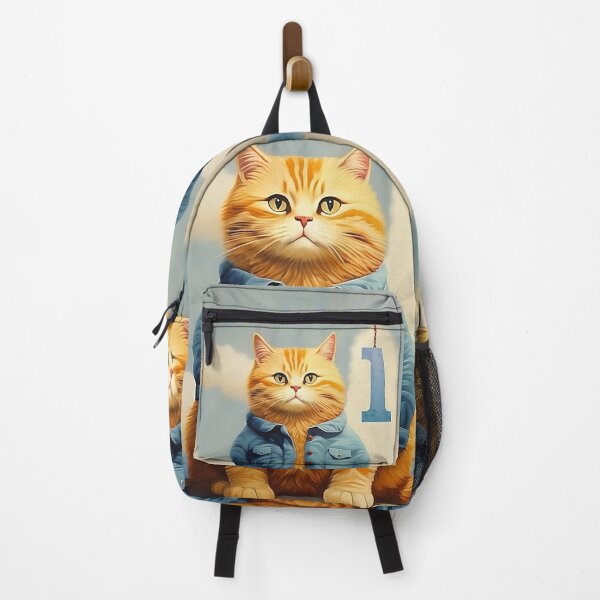 Item preview, Number One with Cat | Numerals | Cat Illustration | Cat Art designed and sold by UnhingedBird.