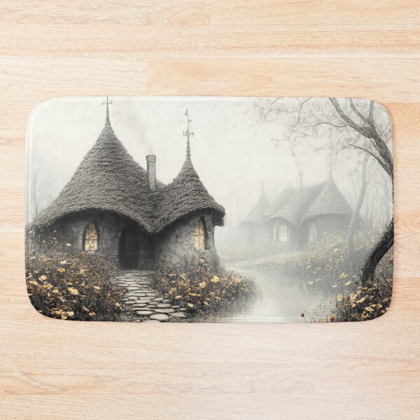 Item preview, "Misty Riverside Cottages" designed and sold by bloorose.