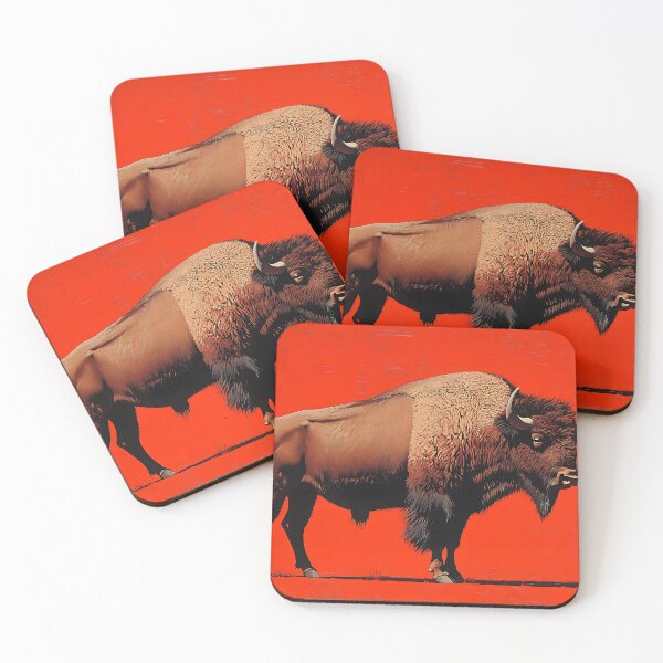 Item preview, Bison Profile on Red designed and sold by daila70.