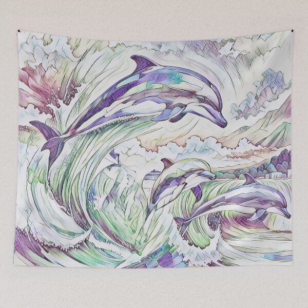 Artikelvorschau, Dolphins wave entworfen und verkauft von Jannicki-Art.