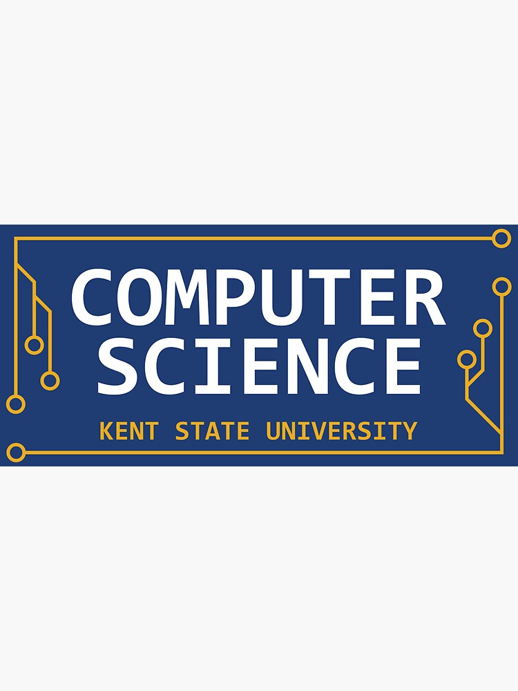 Thumbnail 3 of 3, Sticker, Typographic Department Logo designed and sold by KentStateCS.