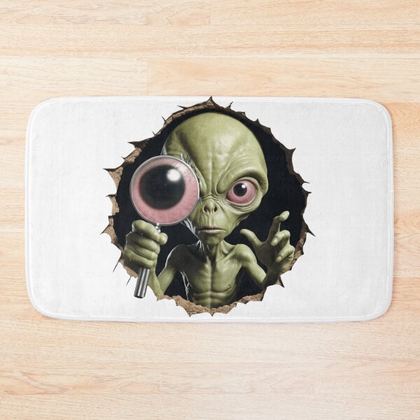 Item preview, Alien Investigation: Earth Under magnifying glass - Funny Ufo memes designed and sold by AleksKos.