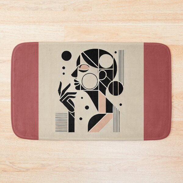 Item preview, “Geometric Elegance: Modern Abstract Woman Portrait” designed and sold by Marcinkowski-studio .