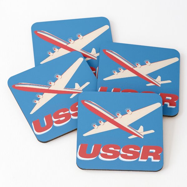 Item preview, USSR Aviation Poster – Retro Soviet Air Travel Art designed and sold by EMairplanes.