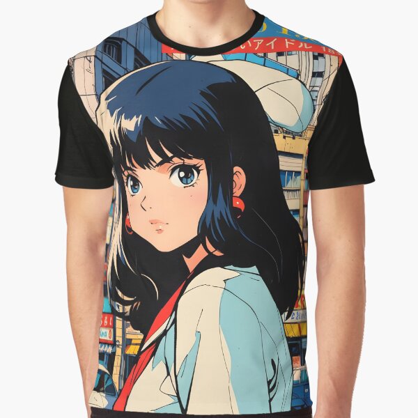 Artikel-Vorschau von Retro-Mädchen, süß, Anime, Tokio, 80er, designt und verkauft von Anime-rewind.