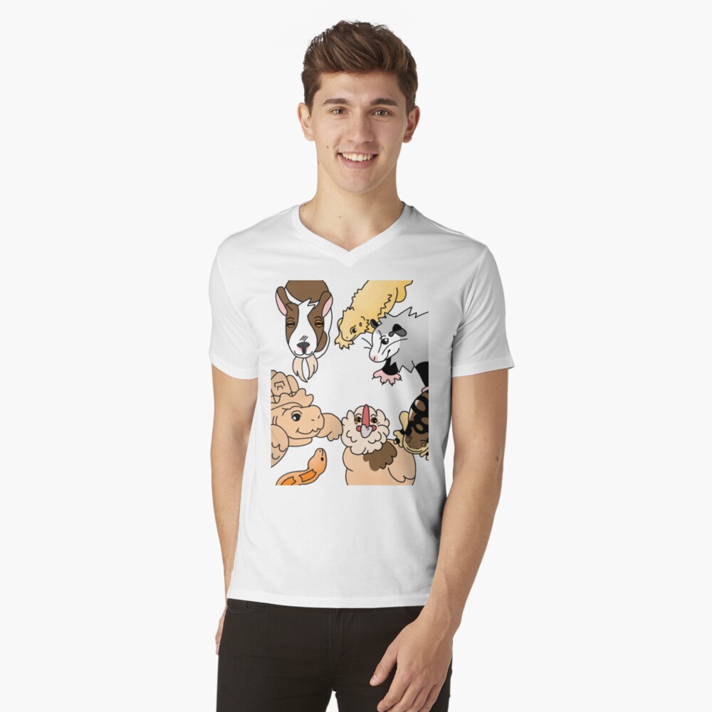 Vista previa del artículo con la obra «Camiseta de cuello en V», diseñado y vendido por MaddySwag.