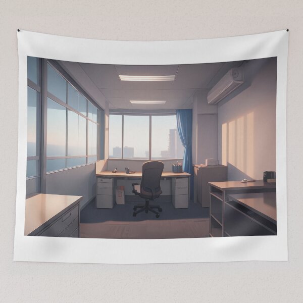 Item preview, An empty office during sunrise designed and sold by Sakura-S-Garden.