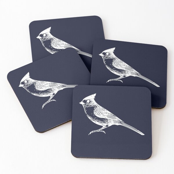 Item preview, Black-crested Titmouse White Design  designed and sold by designsasstultd.