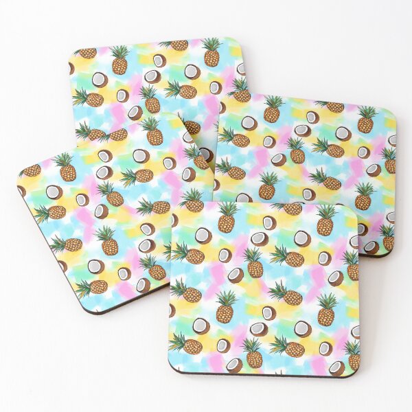 Item preview, Tie Dye Pineapple and Coconuts designed and sold by  patchworkpersona.