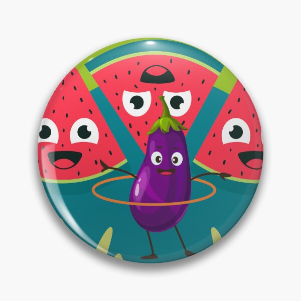 Item preview, Watermelons Playing With Eggplant Dancing Hula-Hula designed and sold by Ciervo Primavera.