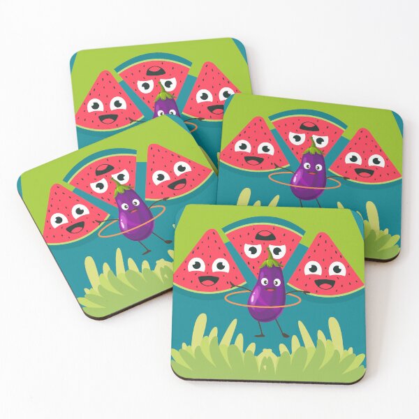 Item preview, Watermelons Playing With Eggplant Dancing Hula-Hula designed and sold by Ciervo Primavera.