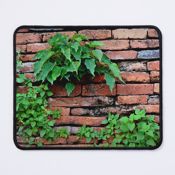Item preview, Very Green Foliage Growing Out of Old Red-Brick Wall  designed and sold by CountyKent.