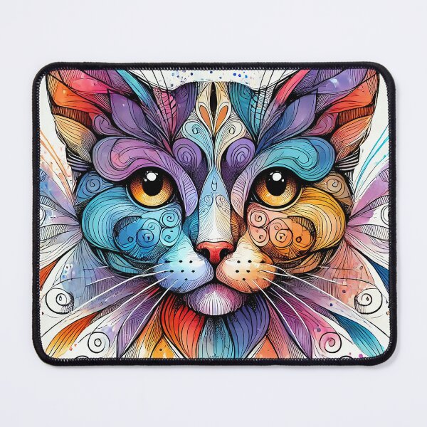 Item preview, Whimsical Watercolor Cat Drawing designed and sold by alw951.