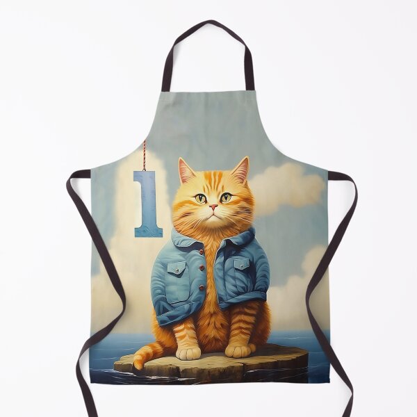 Item preview, Number One with Cat | Numerals | Cat Illustration | Cat Art designed and sold by UnhingedBird.