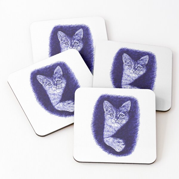 Item preview, Ink art, pen drawing of a cat designed and sold by DipakSonarArt.
