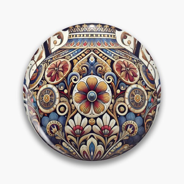 Item preview, intricate Floral Vase Art – Vintage-Inspired Decorative Pottery Print for Home and Wall Decor designed and sold by DrawHandArt.